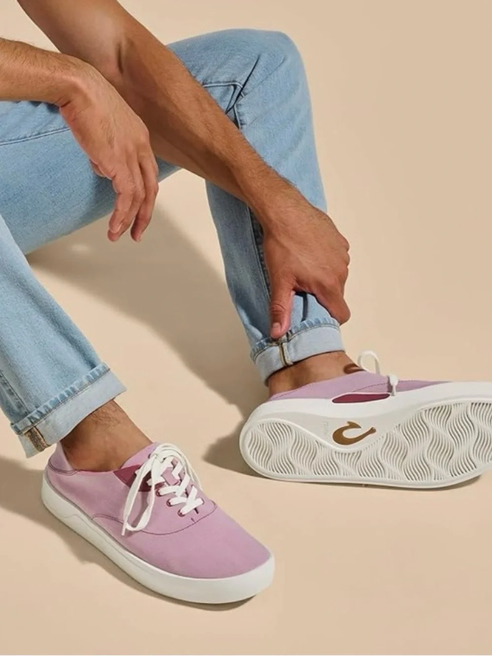 NEW OluKai TRADEWIND - Red Lava Sneakers with Cream Laces